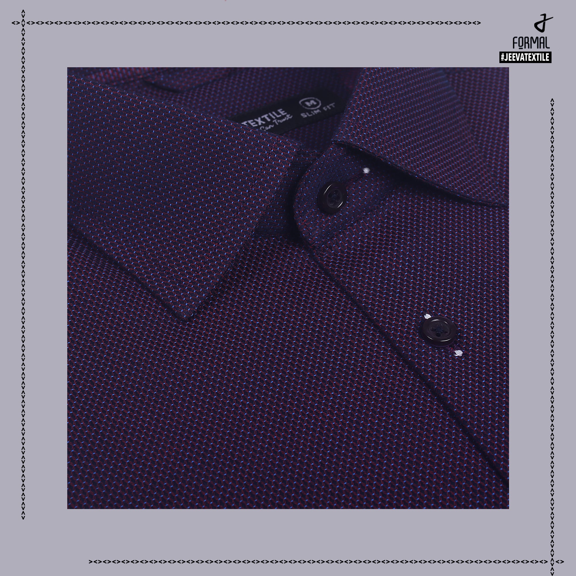 Formal Textured Egyption Cotton Shirt - Plum