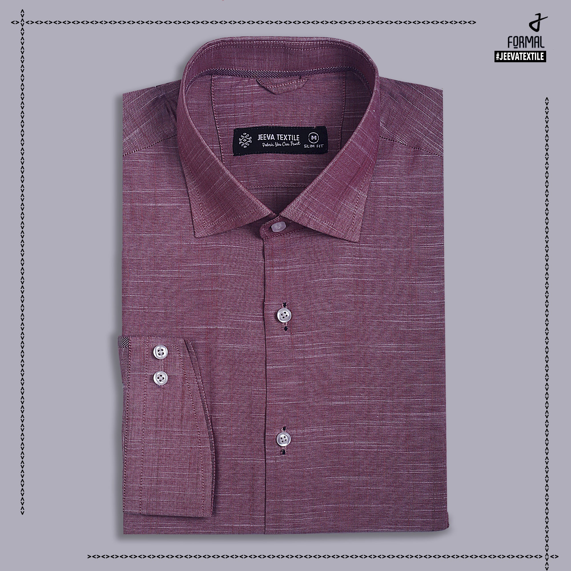 Irish Textured Formal Shirt - Magenta